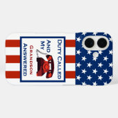 [Patriotischer Amerikaner] Militärveteranendienst  Case-Mate iPhone Hülle (Rückseite (Horizontal))