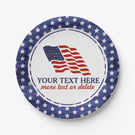 Patriotischer Amerikanische Unabhängigkeitstag Ame Pappteller