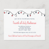 Patriotischer Amerikanische Unabhängigkeitstag Bar Einladungspostkarte (Vorderseite)