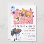 Patriotischer Amerikanische Unabhängigkeitstag GRI Einladung (Vorderseite)