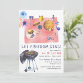 Patriotischer Amerikanische Unabhängigkeitstag GRI Einladung (Stehend Vorderseite)