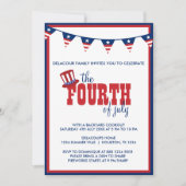 Patriotischer Amerikanische Unabhängigkeitstag Par Einladung (Vorderseite)