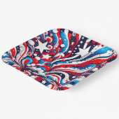 Patriotischer Amerikanische Unabhängigkeitstag Rot Pappteller (Gewinkelt)