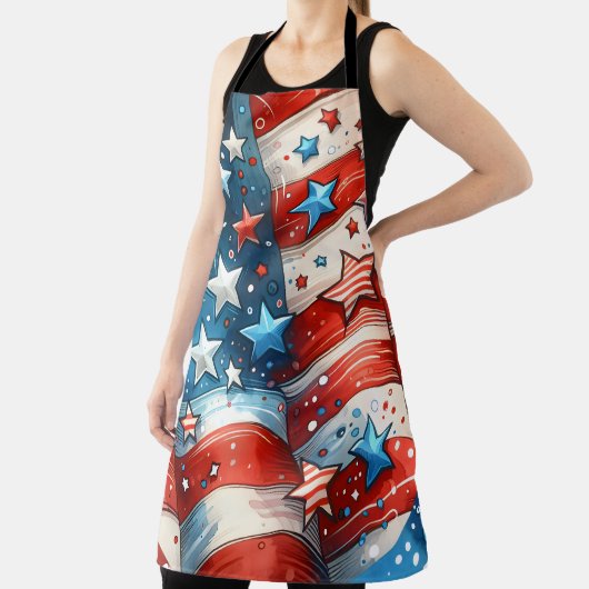 Patriotischer Amerikanische Unabhängigkeitstag Rot Schürze (InSitu)