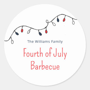 Patriotischer Amerikanische Unabhängigkeitstag Sim Runder Aufkleber