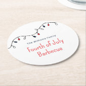 Patriotischer Amerikanische Unabhängigkeitstag Sim Runder Pappuntersetzer (Angewinkelt)