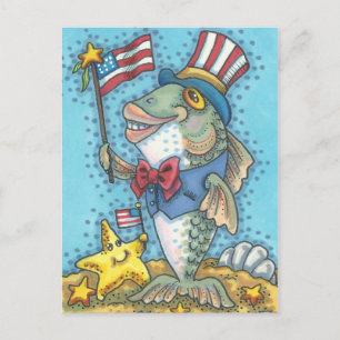 PATRIOTISCHER AMERIKANISCHE UNABHÄNGIGKEITSTAG, UN POSTKARTE