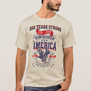 Patriotischer amerikanischer 250-Jahres-Jubiläum T-Shirt