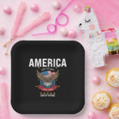 Patriotischer Amerikanischer Adler 1776–2026 Ameri Pappteller (Party)