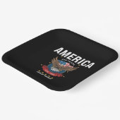 Patriotischer Amerikanischer Adler 1776–2026 Ameri Pappteller (Gewinkelt)