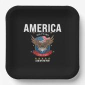 Patriotischer Amerikanischer Adler 1776–2026 Ameri Pappteller (Vorderseite)