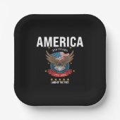 Patriotischer Amerikanischer Adler 1776–2026 Ameri Pappteller (Vorderseite)