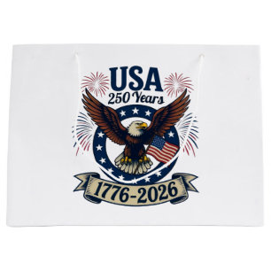 Patriotischer Amerikanischer Adler 250 Jahre 1776- Große Geschenktüte