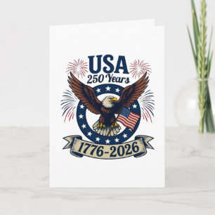 Patriotischer Amerikanischer Adler 250 Jahre 1776- Karte