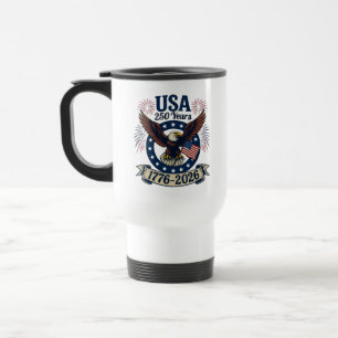 Patriotischer Amerikanischer Adler 250 Jahre 1776- Reisebecher