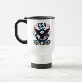 Patriotischer Amerikanischer Adler 250 Jahre 1776- Reisebecher
