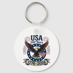 Patriotischer Amerikanischer Adler 250 Jahre 1776- Schlüsselanhänger