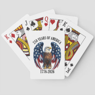 Patriotischer Amerikanischer Adler 250 Jahre 1776- Spielkarten