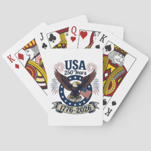 Patriotischer Amerikanischer Adler 250 Jahre 1776- Spielkarten