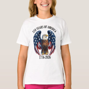 Patriotischer Amerikanischer Adler 250 Jahre 1776- T-Shirt