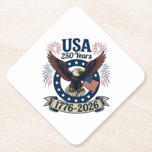 Patriotischer Amerikanischer Adler 250 Jahre 1776- Untersetzer