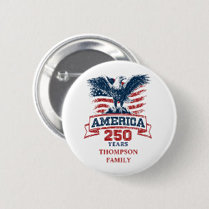 Patriotischer Amerikanischer Adler 250. Jubiläum S Button