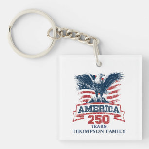 Patriotischer Amerikanischer Adler 250. Jubiläum S Schlüsselanhänger