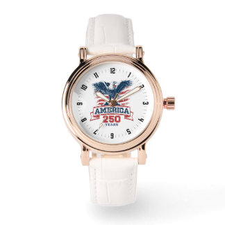 Patriotischer Amerikanischer Adler 250. Jubiläumsf Armbanduhr