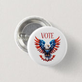 Patriotischer Amerikanischer Adler Button (Vorne & Hinten)