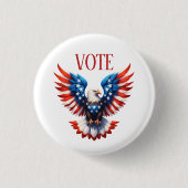 Patriotischer Amerikanischer Adler Button (Vorderseite)