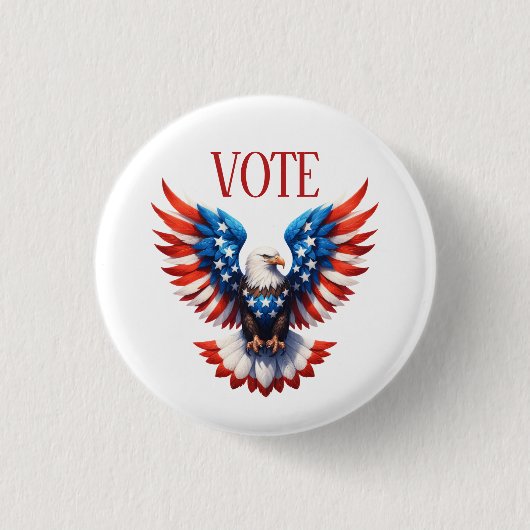 Patriotischer Amerikanischer Adler Button (Vorderseite)
