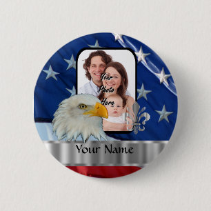 Patriotischer Amerikanischer Adler Button