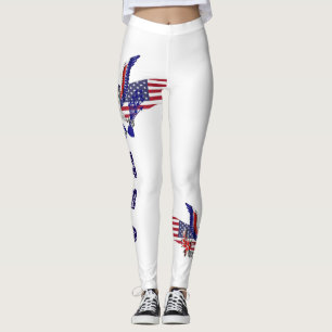 Patriotischer amerikanischer Adler, Flagge und Leggings