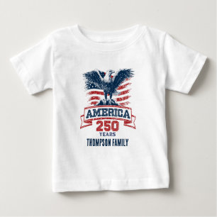 Patriotischer Amerikanischer Adler Frohes 250-jähr Baby T-shirt