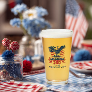 Patriotischer Amerikanischer Adler Frohes 250-jähr Glas