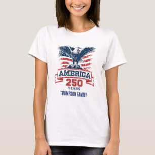 Patriotischer Amerikanischer Adler Frohes 250-jähr T-Shirt