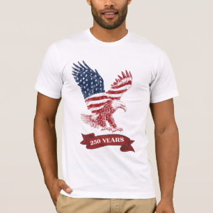 Patriotischer Amerikanischer Adler Frohes 250-jähr T-Shirt