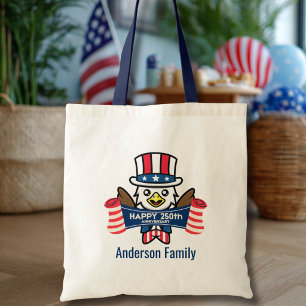 Patriotischer Amerikanischer Adler Frohes 250-jähr Tragetasche
