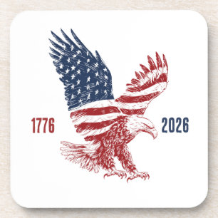Patriotischer Amerikanischer Adler Frohes 250. Jub Getränkeuntersetzer