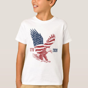 Patriotischer Amerikanischer Adler Frohes 250. Jub T-Shirt
