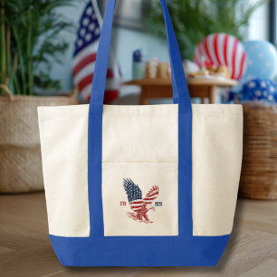 Patriotischer Amerikanischer Adler Frohes 250. Jub Tragetasche
