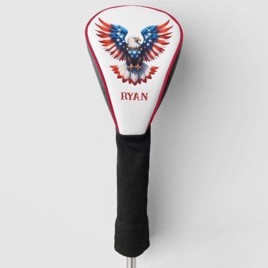 Patriotischer Amerikanischer Adler Golf Headcover (Vorderseite)