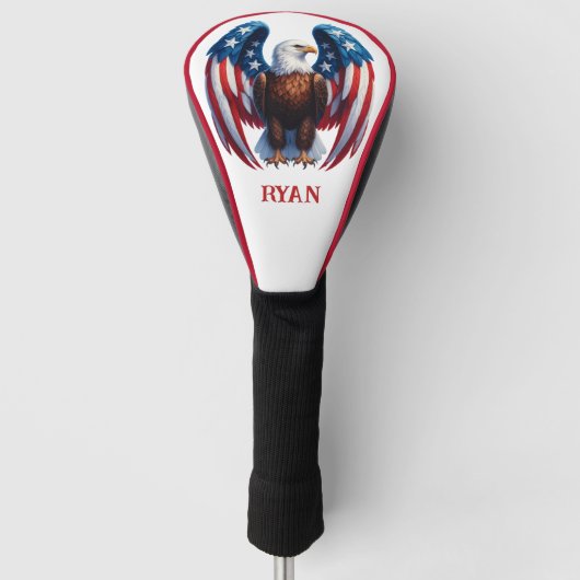 Patriotischer Amerikanischer Adler Golf Headcover (Vorderseite)