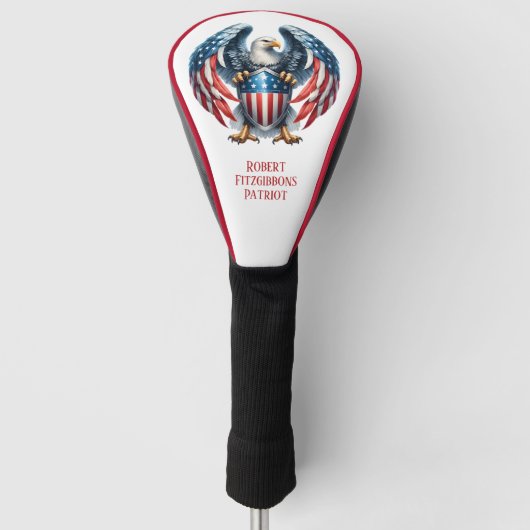 Patriotischer Amerikanischer Adler Golf Headcover (Vorderseite)