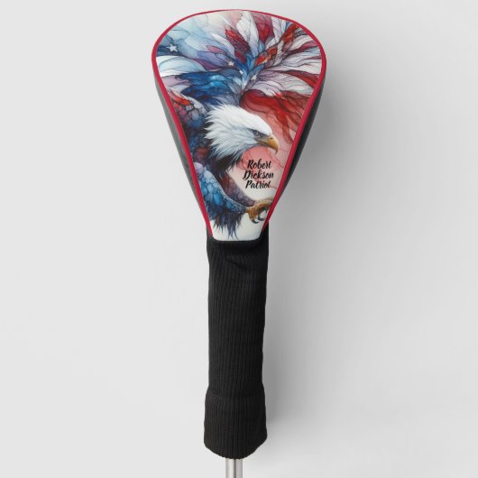 Patriotischer Amerikanischer Adler Golf Headcover (Vorderseite)