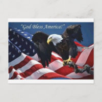 Patriotischer Amerikanischer Adler Gott segne Amer