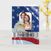 Patriotischer Amerikanischer Adler Karte (Gelbe Blume)