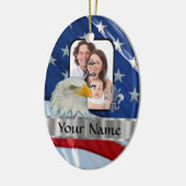 Patriotischer amerikanischer Adler Keramik Ornament (Links)