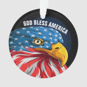 Patriotischer Amerikanischer Adler - Siehe Rücksei Ornament