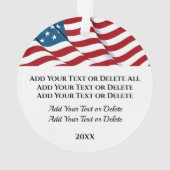 Patriotischer amerikanischer Adler - Siehe Zurück Ornament (Rückseite)